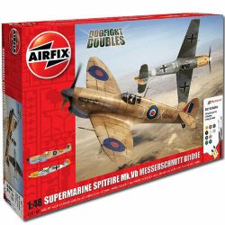 AIRFIX -  1/72 - SUPERMARINE SPITFIRE MK.1A // MESSERSCHMITT BF109E-4 SET -  DOGFIGHT DOUBLES 50160